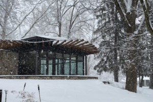 meditation space in winter